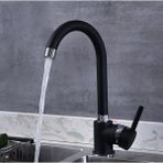 Pazariz Siyah Omega Yüksek Gövdeli Mutfak - Banyo Bataryası Musluğu