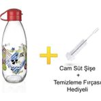 Pazariz Süt - Su Şişesi Moo Bottle 1 Litre + Şişe Temizleme Fırçası Hediye