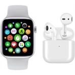 Pazarız T500 Beyaz Akıllı Saat ve Airpods Pro 4 Beyaz Mini Kablosuz Kulaklık
