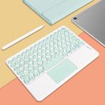 Pazariz Taşınabilir Ios, Android, Windows Uyumlu (Bilgisayar, Tablet, Telefon) Touchpad Kablosuz Q Klavye - Yeşil