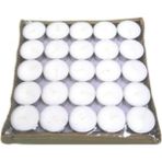 Pazariz Tealight Mum Beyaz 100 Adwet - 1 Adet - Renkli