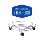 Pazariz Tekerlekli Alüminyum Tüp Ve Damacana Altlığı 423534