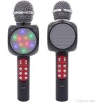 Pazariz WS-1816 LED Işıklı Karaoke Mikrofon, Bluetooth Hoparlör Mp3; - Renkli