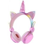 Pazariz Yeni Nesil Kablosuz Sevimli Unicorn Kız Çocuk Kulaklığı Wirelles bluetooth Mavi