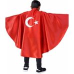 Pazarsen Bayrak Pelerin-Yeni Sezon - 10 - 12 Yaş - Kırmızı