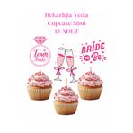 P&B COLLECTION WORKSHOP Bride to be cupcake kürdan seti 15 adet