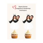 P&B COLLECTION WORKSHOP Kişiye Özel Bekarlığa Veda Partisi Bride To Be Kişiye Özel Fotoğraflı Parti Kürdan Pasta Süsü 8 Adettir