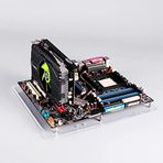 PC Açık Çerçeve Test Tezgahı Mini ITX Anakart Overlok Bilgisayar Kılıfı Kendin Yap Mod Taban Şeffaf Akrilik Stand.