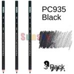 PC935 3 Adet Prismacolor Premier Renkli Kalemler, Yumuşak Çekirdekli 4.0mm, Beyaz Siyah PC935 PC938 Cilt Tek Renkli Kalemler, Sanford Sanatçı Kalemleri (Yurt Dışından) - Standard Pencils