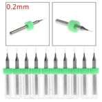 PCB Matkap Ucu 0,2mm Tungsten Mikro Karbür 10 Adet 18 Shank