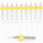 Pcb Mikro Karbür Cnc Matkap Ucu 10LU Set 0,45MM Tungsten 18 Shank - Altın