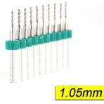 PCB Mikro Karbür CNC Matkap Ucu 10lu Set 1,05mm Tungsten 18 Shank