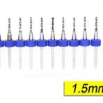 PCB Mikro Karbür CNC Matkap Ucu 10lu Set 1,50mm Tungsten 18 Shank