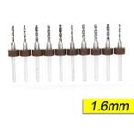 PCB Mikro Karbür CNC Matkap Ucu 10lu Set 1,60mm Tungsten 18 Shank