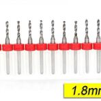 PCB Mikro Karbür CNC Matkap Ucu 10lu Set 1,80mm Tungsten 18 Shank