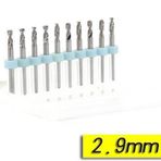 Pcb Mikro Karbür Cnc Matkap Ucu 10Lu Set 2.90Mm Tungsten 18 Shank