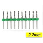 PCB Mikro Karbür CNC Matkap Ucu 10lu Set 2,20mm Tungsten 18 Shank