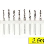 PCB Mikro Karbür CNC Matkap Ucu 10lu Set 2,50mm Tungsten 18 Shank
