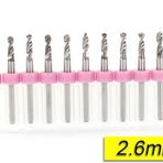 PCB Mikro Karbür CNC Matkap Ucu 10lu Set 2,60mm Tungsten 18 Shank
