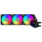PCCOOLER ARGB 360MM Sıvı Soğutucu, 120mm Sessiz ARGB Fanlar, Intel LGA 115X/1200/1700/20XX ve AMD AM4/AM5 ile Uyumlu (CPS DA360) Siyah