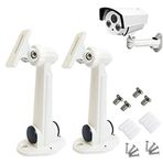 PCUORLEORS Evrensel CCTV Güvenlik Kamerası Montajı, IP Kamera Braketi, Güneş Paneli Tutucu, Alüminyum Alaşım İç Mekan Dış Mekan Duvar Tavana Montaj Tutucu Stant Monitör Döner Braket (2 Paket)