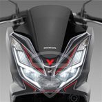 Pcx 125 2021 Karbon Desen Kırmızı Far Üstü Pad Sticker