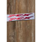 Pcx Amblem Logo 3D Sticker Yazı 2 Adet Set Kırmızı Renk - 13