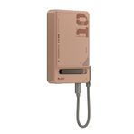 PD 20W 5000mAh MF Magsafe Wireless Kablosuz Uyumlu Stand Type-C to Type-C Powerbank Şarj Aleti, Pembe