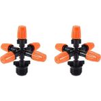 Pdrplnt 2x Bahçe Sprinkler Otomatik Sulama Çim Çim 360 Derece Daire Dönen Su Yağmurlama 5 Nozullar Bahçe Boru Hortumu (Yurt Dışından)