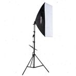 PDX Tekli 50x70cm Softbox, Tek Duylu, 2 metre Ayaklı, Ampulsüz Set