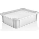 (Pe) Kırılmaz Pizza Hamur Kabı & Kapağı – Restoran, Otel, Fırın ve Pizzacılar Için - Dayanıklı Hamur Saklama Teknesi - 300 x 400 x 100