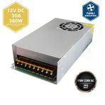 Peace B2883 12V 30A Fanlı Kalın Metal Kasa Adaptör | 360W Dc Trafo