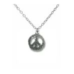Peace Barış Sembolü Unisex Kolye – 60 Cm Zincirli, Zamak Metal Anlamlı Simgeli Takı