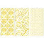 Peacoblue Rub-On Transfer Çıkartması, Mobilya için, Vintage Altın Desenli, 15 x 30 cm, 3 Adet UV DTF Suya Dayanıklı Mobilya Transferleri, Çamaşır Dolapları, Komodinler, Porselen, Ahşap, Cam, Plastik