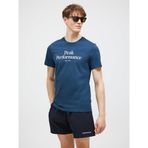 Peak Performance Erkek T-Shirt, Kısa Kollu, Bisiklet Yaka, Mavi, L
