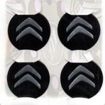 Peak Shine Citroen Siyah Alüminyum Yapıştırma Jant Göbeği 4lü 60MM