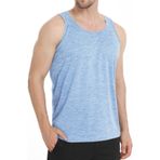 Peakwell Erkek Tank Tops koltuk altı tişörtler spor kolsuz tişört atlet hızlı kuruyan fitness tişörtleri, Gök mavisi, L