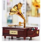 Peanelife Nostaljik Gramafon Hareketli Müzik Kutusu Çekmeceli N-28AL5