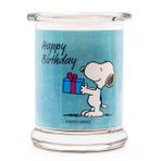 Peanuts Hediye fikri | Kokulu mum Happy Birthday | Kadınlar için hediyeler | Vanilya kokulu mum | Ev dekorasyonu | Cam içinde mum 50 saate kadar yüksek yanma süresi