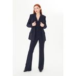 PEARL Lacivert Ceket Yelek Pantolon Takım Kadın Blazer Takım Elbise - Ofis Şık Business Casual Moda Trend
