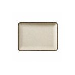PEARL Porselen Dikdörtgen Düz Tabak 23x17 cm Tarçın ( Amblemli )
