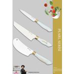Pearl Serisi Mutfak Bıçak Seti Et Ekmek Sebze Salata Börek Şef Bıçağı 3 Lü Set ( Mft-4127)