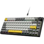 Pearl Shop AK820 75% Tkl Kablolu Mekanik Klavye, Çalışırken Değiştirilebilir Conta Montajlı Oyun Klavyesi, Rgb Aydınlatma, Wın/mac Için Cnc Düğmeli 82 Tuş-Gri