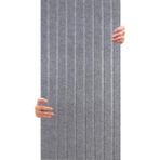 Pearl Shop Akustik ve Dekoratif Lambiri Desenli Keçe Panel 45X90 cm / 2 Adet / 0,81 M² Gri