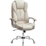 Pearl Shop Ofis Sandalyesi, Çalışma Masası Sandalyesi, Kolçaklı Oyun Sandalyesi, Bilgisayar Sandalyesi, Müdür Koltuğu, Yüksekliği Ayarlanabilir, Ev Ofisi, Çalışma Odası, Krem Beyazı, Kamel Kahverengisi
