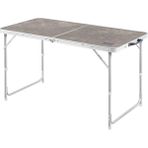 Pearl Shop Portatif Kamp Masası, 3 Yükseklik Ayarlı, Katlanır Piknik Masası, Kolay Taşınabilir Alüminyum Masa - 120X60 - Mermer Desenli