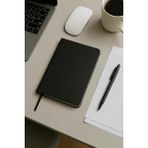 Pearl Shop Tanıtım Defter, Çizgisiz Not Defteri, Siyah Termo Deri Kapaklı Çizgisiz Not Defter, 128 Yaprak A5 Planlama Not Defteri, Ofis ve Kırtasiye, Plan, Notebook (14CM x 21 Cm)