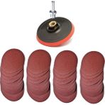 Pearl Shop Zımpara Seti 62 Parça 115 mm Avuç Taşlamaya Uygun + Matkap Aparatı