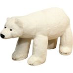 Pearl Simülasyon Oturan Kutup Ayısı Bebek Küçük Beyaz Ayı Peluş Oyuncak (Yurt Dışından) - Beyaz - Gümüş