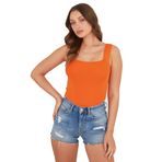 Pearls of Home Kadın Crop Top - Vücuda Oturan Crop - 15 Farklı Renk Seçeneği - Esnek Örme Triko Kadın Atlet - Standart Beden (XS,S,M,L Bedenler) (Turuncu)